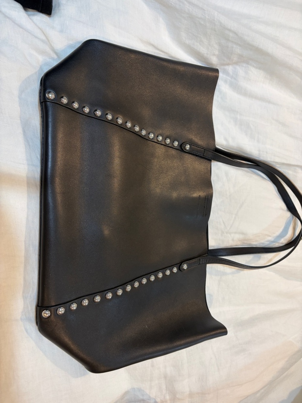 Rebecca Minkoff Black Leather Studded Tote